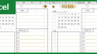 ToDoリスト（Excel）無料テンプレート「00006」はシンプルでかわいいので心躍る！