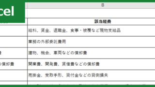 経費科目一覧表（Excel）無料テンプレート「00004」は毎月の経費チェックにおすすめ！