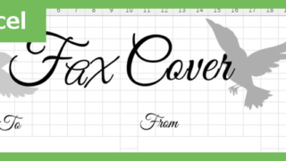 FAX送付状（鳥）（Excel）無料テンプレート「02343」はかわいい鳥のイラストデザイン♪