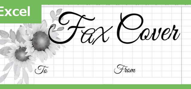 FAX送付状（夏）（Excel）無料テンプレート「02345」はかわいい夏のイラストデザイン♪