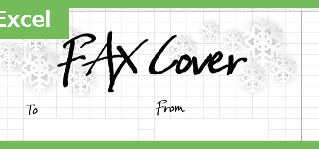 FAX送付状（冬）（Excel）無料テンプレート「02347」はかわいい冬のイラストデザイン♪