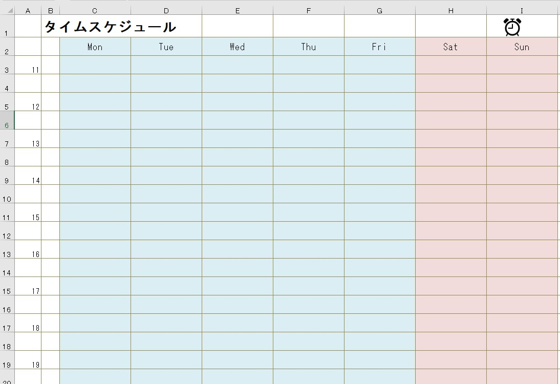 タイムスケジュール表 Excel 無料テンプレート はかわいいデザインで子供たちにとっても使いやすい 全てのテンプレート が無料ダウンロード Excel姫