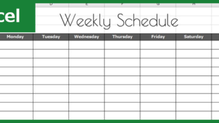 1週間スケジュール表（Excel）無料テンプレート「00003」はかわいいフォーマット！