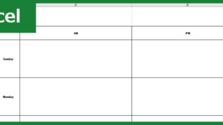 1週間スケジュール表（Excel）無料テンプレート「01407」で子供の勉強のやる気ＵＰ！