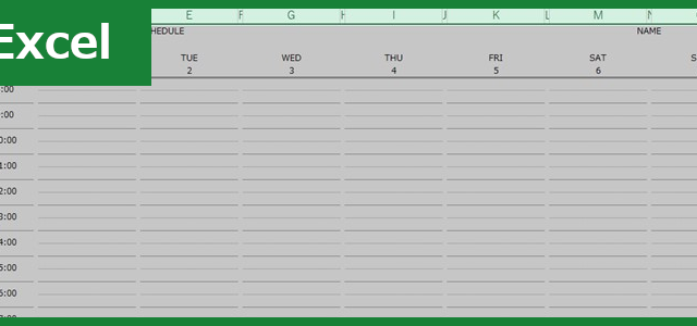 タイムスケジュール表（Excel）無料テンプレート「00004」で1日・一週間を管理！